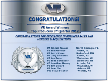 VR Business Brokers Top Producers